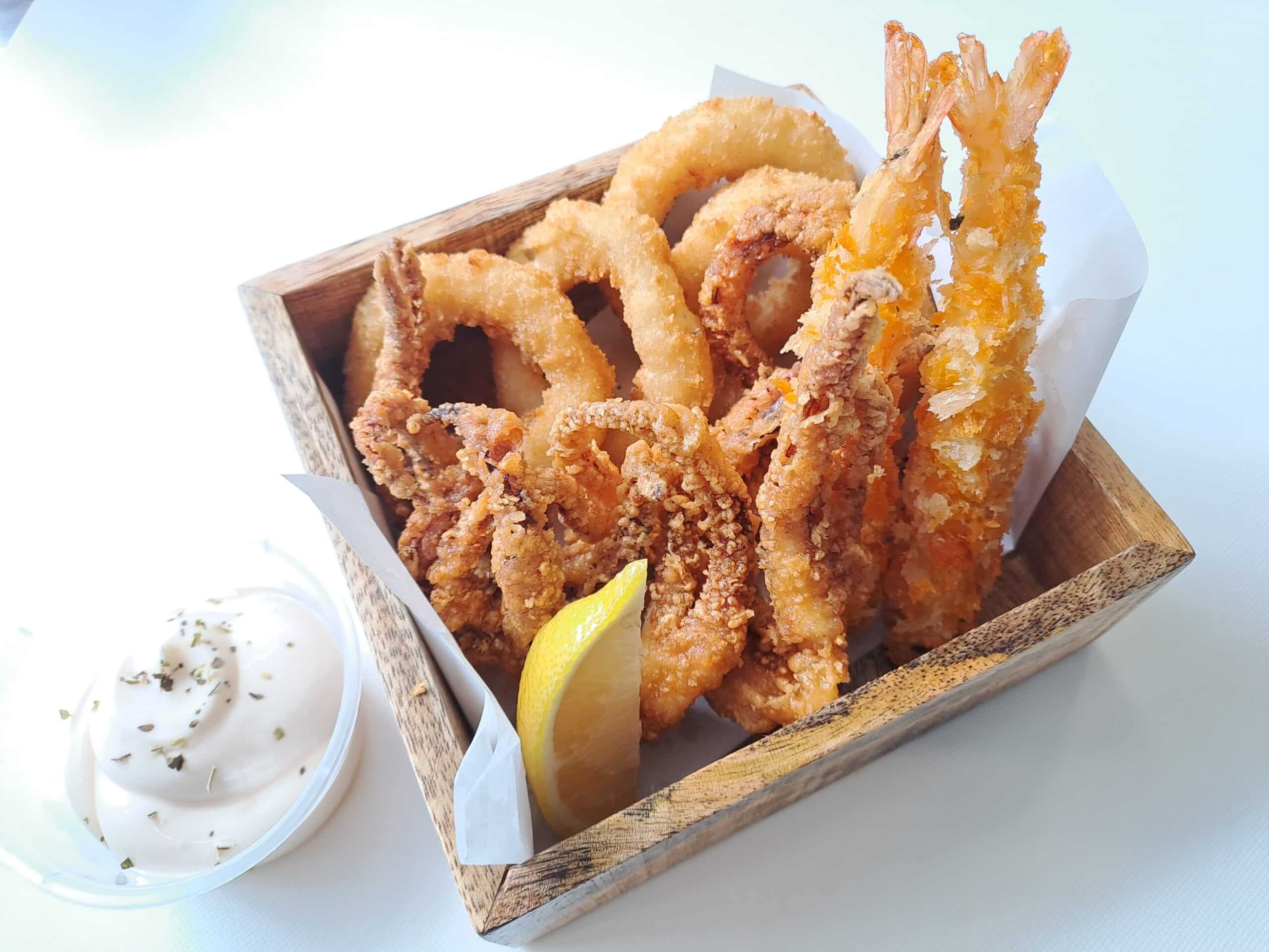 Deep fried Squid & Prawn with Mayo - ANZU Sashimi & Bowl